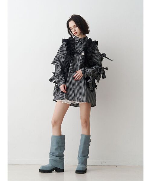jouetie(ジュエティ)の「【WEB限定】リボンスリーブBIGシャツ(シャツ/ブラウス・レディース・ブラック/ブルー・MEDIUM)」の22枚目の写真