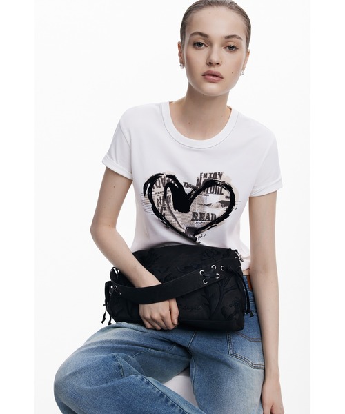 Desigual（デシグアル）の「ミディアム3Dエンボスバッグ（ハンドバッグ・レディース・ブラック・FREE）」の9枚目の写真