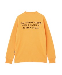 《WEB&DEPOT限定》STENCIL HONEYCOMB WAFFLE L/S T-SHIRT / ステンシル ハニカムワッフル 長袖Tシャツ / AVIREX / アヴィレックス