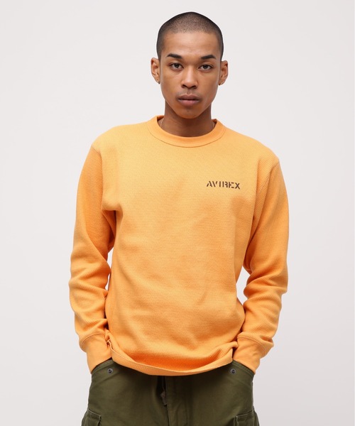 WEB&DEPOT限定》STENCIL HONEYCOMB WAFFLE L/S T-SHIRT / ステンシル