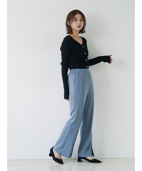 TONAL(トーナル)の「360°ストレッチスリムフレアパンツ(その他パンツ・レディース・ネイビー/チャコールグレー/ブルー・SMALL/MEDIUM/LARGE)」の6枚目の写真