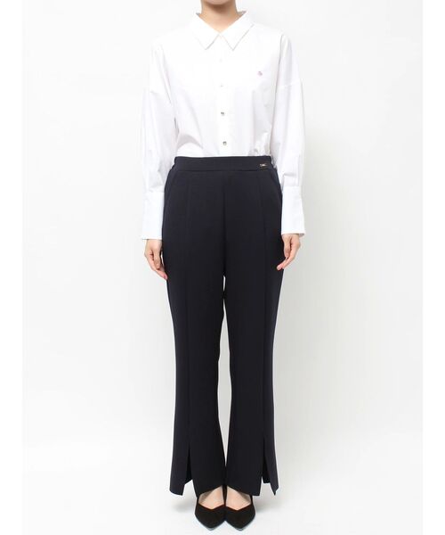 TONAL(トーナル)の「360°ストレッチスリムフレアパンツ(その他パンツ・レディース・ネイビー/チャコールグレー/ブルー・SMALL/MEDIUM/LARGE)」の16枚目の写真