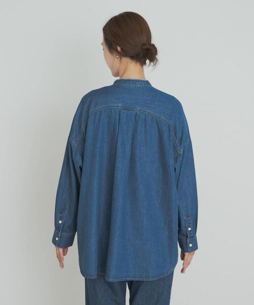 セール】デニムバンドカラーシャツ（シャツ/ブラウス）｜URBAN