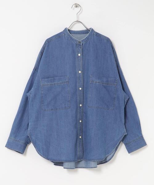 新品未使用　アーバンリサーチドアーズ　バンドカラーデニムシャツ URBAN RESEARCH DOORS - 新品タグ付◉ DOORS デニムバンドカラー