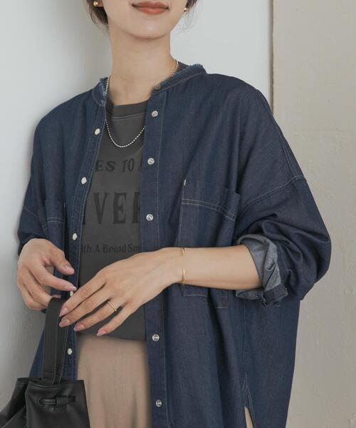 デニムバンドカラーシャツ（シャツ/ブラウス）｜URBAN RESEARCH