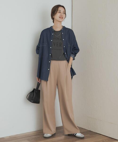 デニムバンドカラーシャツ　 アーバンリサーチドアーズ デニムバンドカラーシャツ（シャツ/ブラウス）｜URBAN RESEARCH