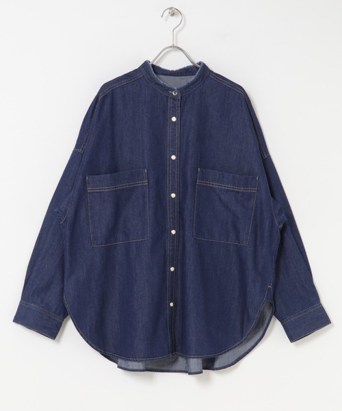 新品未使用　アーバンリサーチドアーズ　バンドカラーデニムシャツ デニムバンドカラーシャツ（シャツ/ブラウス）｜URBAN RESEARCH