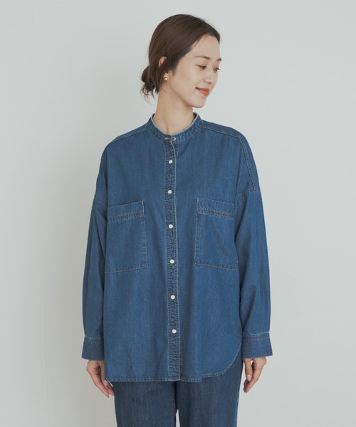 デニムバンドカラーシャツ（シャツ/ブラウス）｜URBAN RESEARCH