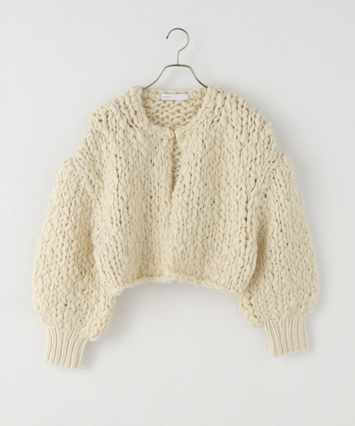 HAND KNIT ショートカーディガン（カーディガン/ボレロ）｜NOBLE