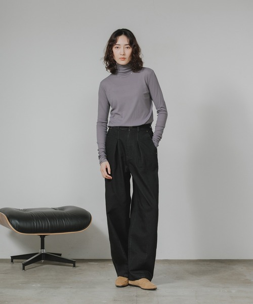 Garance et VioLette(ギャランスエトヴィオレット)の「Garance et VioLette/ギャランスエトヴィオレット コクーンニット ジーンズ(デニムパンツ・レディース・ネイビー/ブラック/グレー・FREE)」の11枚目の写真