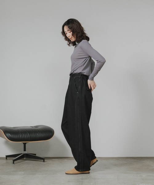 Garance et VioLette(ギャランスエトヴィオレット)の「Garance et VioLette/ギャランスエトヴィオレット コクーンニット ジーンズ(デニムパンツ・レディース・ネイビー/ブラック/グレー・FREE)」の13枚目の写真
