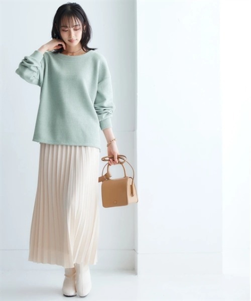nissen(ニッセン)の「リブ見えカットソーサイドスリットプルオーバー<大きいサイズ有>(Tシャツ/カットソー・レディース・ブラック/チャコールグレー/ブラウン/ベージュ/ミント・S/M/L/LL)」の17枚目の写真