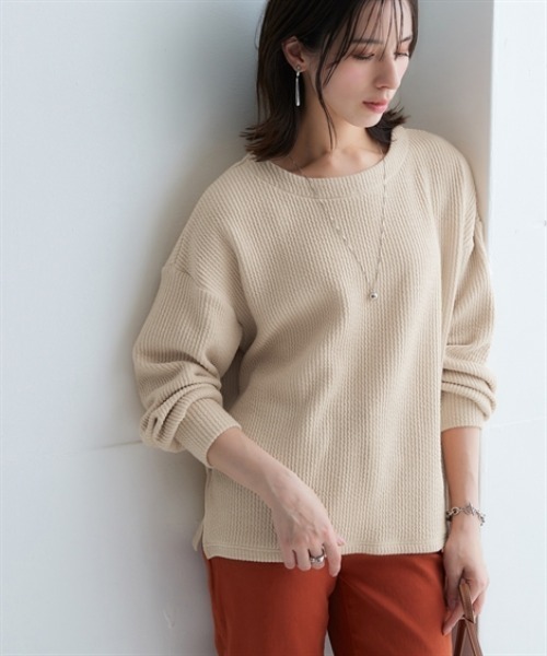 【美品】COGTHEBIGSMOKE サイドスリットウールボリュームトップス コットンカシミヤスリットスリーブニット(FREE WHITE): : ウィメンズ