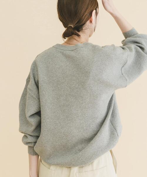 セール】『洗濯可/毛玉防止』スウェットライク刺繍ニット（ニット