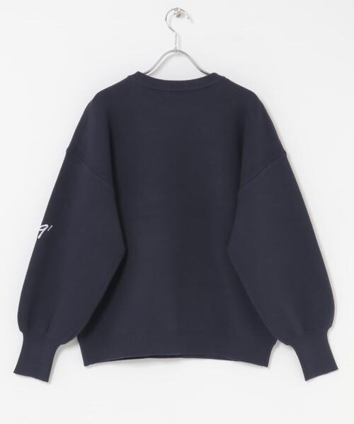 ITEMS URBANRESEARCH(アイテムズ アーバンリサーチ)の「『洗濯可/毛玉防止』スウェットライク刺繍ニット(ニット/セーター・レディース・グレー/オフホワイト/ネイビー/ブラウン・FREE)」の12枚目の写真