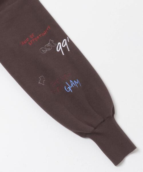 ITEMS URBANRESEARCH(アイテムズ アーバンリサーチ)の「『洗濯可/毛玉防止』スウェットライク刺繍ニット(ニット/セーター・レディース・グレー/オフホワイト/ネイビー/ブラウン・FREE)」の21枚目の写真