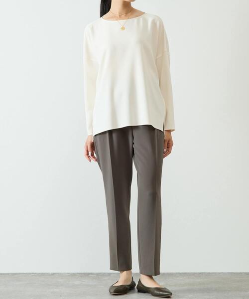 Liesse(リエス)の「【定番】ダブルクロスワイドシルエットブラウス(シャツ/ブラウス・レディース・オフホワイト/チャコールグレー/ブラック・FREE)」の12枚目の写真