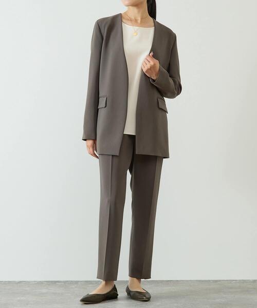 Liesse(リエス)の「【定番】ダブルクロスワイドシルエットブラウス(シャツ/ブラウス・レディース・オフホワイト/チャコールグレー/ブラック・FREE)」の15枚目の写真