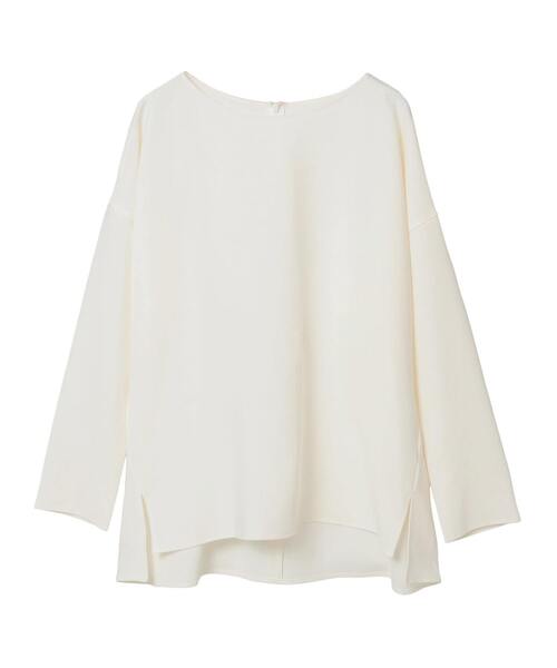 Liesse(リエス)の「【定番】ダブルクロスワイドシルエットブラウス(シャツ/ブラウス・レディース・オフホワイト/チャコールグレー/ブラック・FREE)」の16枚目の写真