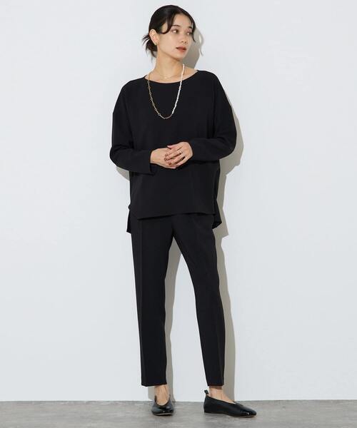 Liesse(リエス)の「【定番】ダブルクロスワイドシルエットブラウス(シャツ/ブラウス・レディース・オフホワイト/チャコールグレー/ブラック・FREE)」の19枚目の写真