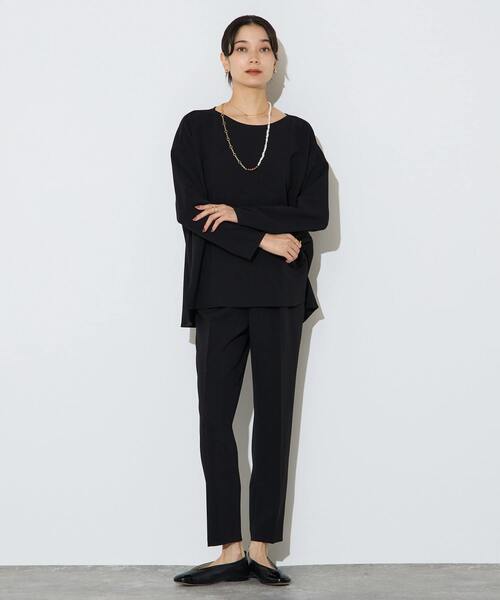 Liesse(リエス)の「【定番】ダブルクロスワイドシルエットブラウス(シャツ/ブラウス・レディース・オフホワイト/チャコールグレー/ブラック・FREE)」の20枚目の写真