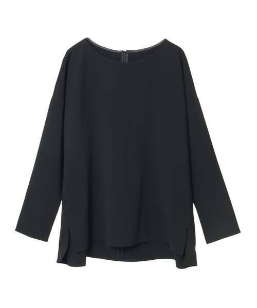 Liesse(リエス)の「【定番】ダブルクロスワイドシルエットブラウス(シャツ/ブラウス・レディース・オフホワイト/チャコールグレー/ブラック・FREE)」の4枚目の写真