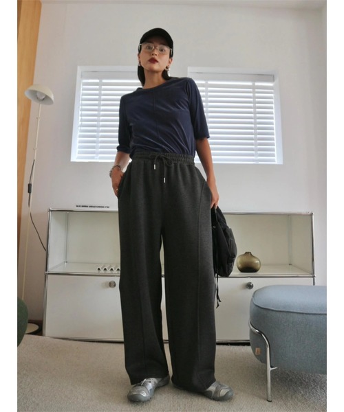 TRUNC（トランクエイティーエイト）の「Velor Half Sleeve TEE（Tシャツ/カットソー・レディース・ブラック/ブラウン/ブルー・FREE）」の9枚目の写真