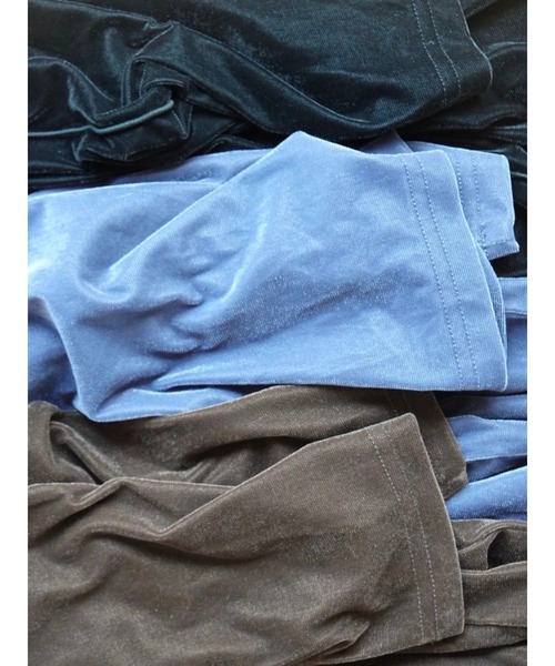 TRUNC（トランクエイティーエイト）の「Velor Half Sleeve TEE（Tシャツ/カットソー・レディース・ブラック/ブラウン/ブルー・FREE）」の18枚目の写真