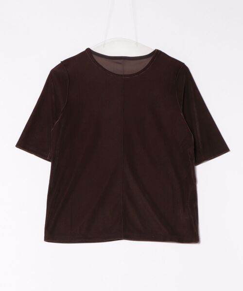 TRUNC（トランクエイティーエイト）の「Velor Half Sleeve TEE（Tシャツ/カットソー・レディース・ブラック/ブラウン/ブルー・FREE）」の21枚目の写真