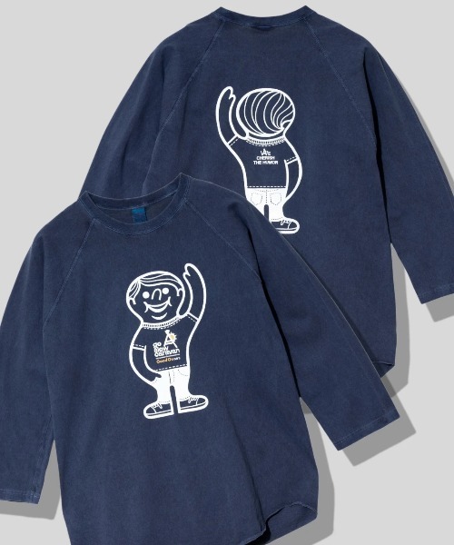 Good On（グッドオン）の「Good On/グッドオン　GOOD ON BOY x GSC BASEBALL TEE EX（Tシャツ/カットソー・メンズ・グリーン系その他/ネイビー/ホワイト・LARGE/X-LARGE/MEDIUM）」の3枚目の写真