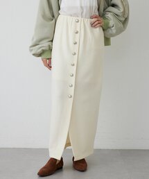 Whim Gazette ウィムガゼット 2025ss 完売 スカート 白 新品 バックパイルスカート | Whim Gazette(ウィム ガゼット