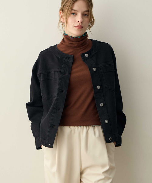 LE SOUK HOLIDAY(ルスークホリデー)の「デニムジャケット(その他アウター・レディース・ネイビー/ブラック・M/L)」の22枚目の写真