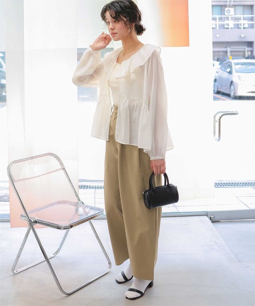 titivate(ティティベイト)の「カーブデザインツイルパンツ(その他パンツ・レディース・ベージュ/カーキ/アイボリー/ブラック・SP/L/M/S)」の14枚目の写真