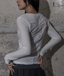 A'GEM/9 × .kom 『FANCY CLUB/ファンシークラブ』 BACK CROSS LONG SLEEVE/バッククロス 長袖Tシャツ
