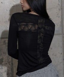 A'GEM/9 × .kom 『FANCY CLUB/ファンシークラブ』 BACK CROSS LONG SLEEVE/バッククロス 長袖Tシャツ