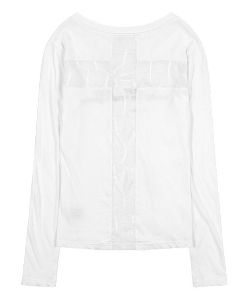 fancyclub バッククロスオーバーサイズカラーTシャツ (ホワイト) fancyclub バッククロスオーバーサイズカラーTシャツ (ホワイト