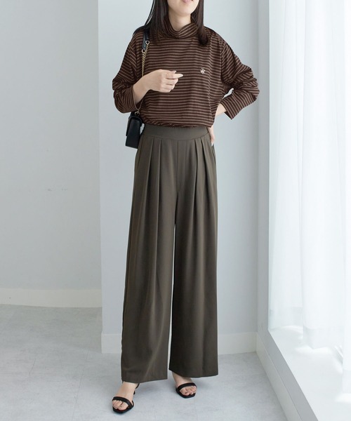 BEVERLY HILLS POLO CLUB（ビバリーヒルズポロクラブ）の「【BEVERLY HILLS POLO CLUB】ハイネックカットソートップス（Tシャツ/カットソー・レディース・ブラウン系その他/グレー系/ホワイト系その他・M/L）」の5枚目の写真