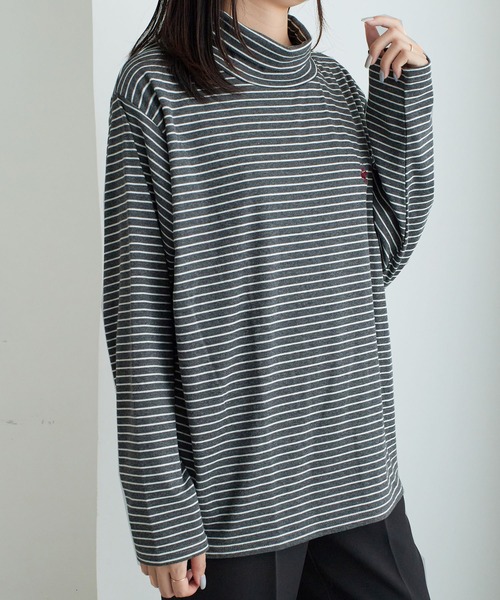 BEVERLY HILLS POLO CLUB（ビバリーヒルズポロクラブ）の「【BEVERLY HILLS POLO CLUB】ハイネックカットソートップス（Tシャツ/カットソー・レディース・ブラウン系その他/グレー系/ホワイト系その他・M/L）」の12枚目の写真