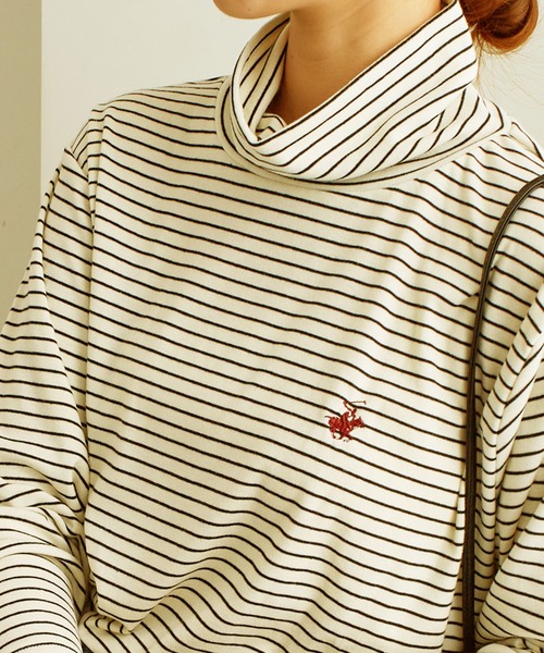 BEVERLY HILLS POLO CLUB（ビバリーヒルズポロクラブ）の「【BEVERLY HILLS POLO CLUB】ハイネックカットソートップス（Tシャツ/カットソー・レディース・ブラウン系その他/グレー系/ホワイト系その他・M/L）」の16枚目の写真