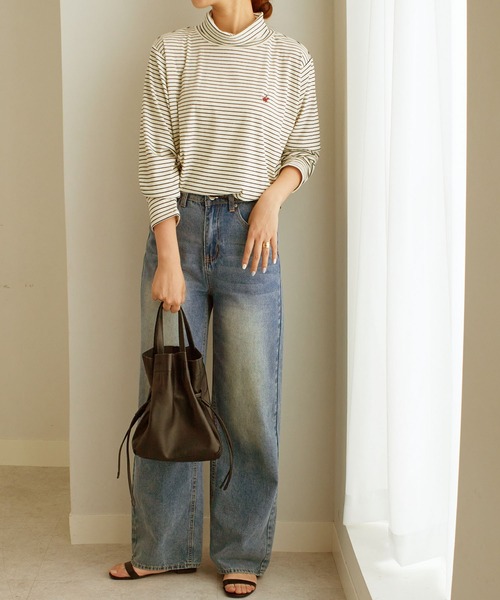 BEVERLY HILLS POLO CLUB（ビバリーヒルズポロクラブ）の「【BEVERLY HILLS POLO CLUB】ハイネックカットソートップス（Tシャツ/カットソー・レディース・ブラウン系その他/グレー系/ホワイト系その他・M/L）」の15枚目の写真