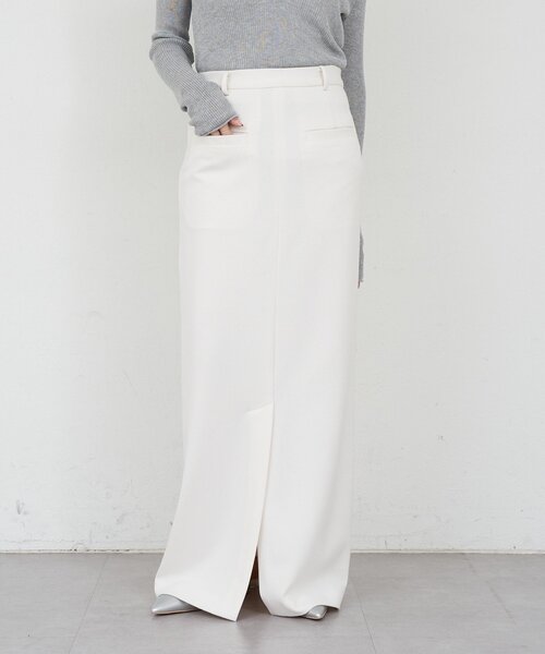 SHENERY（シーナリー）の「ポンチIラインスカート（スカート・レディース・アイボリー/ブラック・38/36）」の2枚目の写真