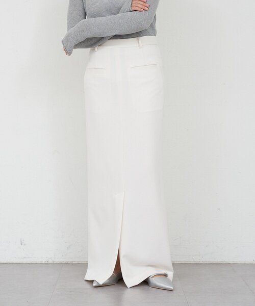 SHENERY（シーナリー）の「ポンチIラインスカート（スカート・レディース・アイボリー/ブラック・38/36）」の8枚目の写真