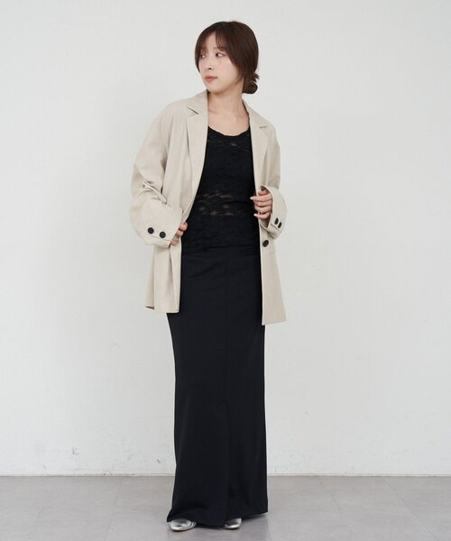 SHENERY（シーナリー）の「ポンチIラインスカート（スカート・レディース・アイボリー/ブラック・38/36）」の14枚目の写真