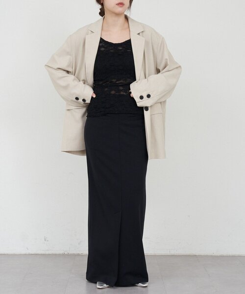 SHENERY（シーナリー）の「ポンチIラインスカート（スカート・レディース・アイボリー/ブラック・38/36）」の15枚目の写真