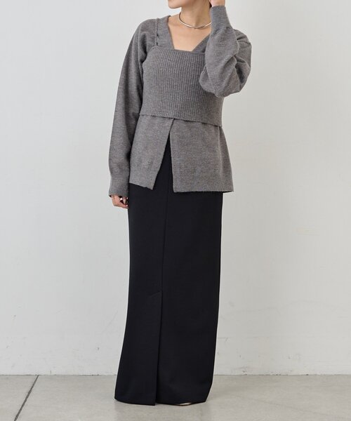 SHENERY（シーナリー）の「ポンチIラインスカート（スカート・レディース・アイボリー/ブラック・38/36）」の20枚目の写真