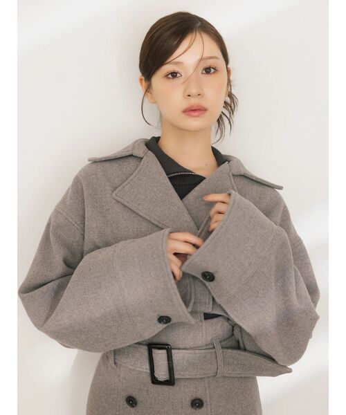 MERCURYDUO(マーキュリーデュオ)の「アシメタックトレンチスカート(スカート・レディース・ライトグレー/ブラウン・SMALL/MEDIUM)」の8枚目の写真