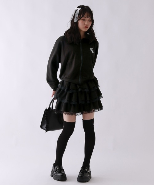 repipi armario(レピピ アルマリオ)の「【2個SET】レースサテンクリップ(バレッタ/ヘアクリップ・キッズ・ブラック/グレー/ブルー/ホワイト・ONESIZE)」の8枚目の写真