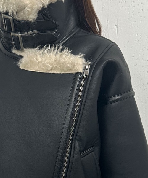 ジャケット・アウター archive real leather mouton far jacket ムートンライダースジャケット／ | アルシーヴ(archives) | マルイ