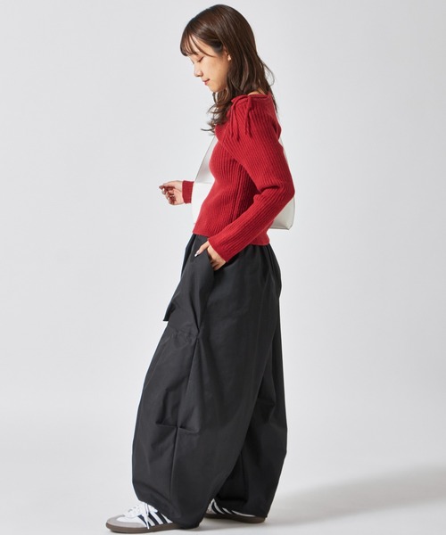 c/est（シーエ）の「c/est/シーエ PATSY Bigforme Pants パッシー 立体的フォルム テーパードデザインパンツ 秋物 秋服 2026年秋冬（その他パンツ・レディース・ブラック/ネイビー・FREE）」の8枚目の写真