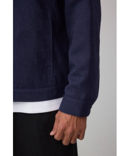 AZUL by moussy（アズールバイマウジー）の「ネップ入りシャツブルゾン　冬服　秋服（ブルゾン・メンズ・ブラック/ブラウン/ダークネイビー・MEDIUM/LARGE）」の4枚目の写真